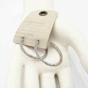 Anthropologie Pavé Hoop Earrings